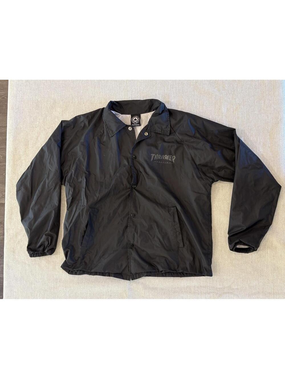 Thrasher Skate and Destroy Coach Black Jacket Large READ